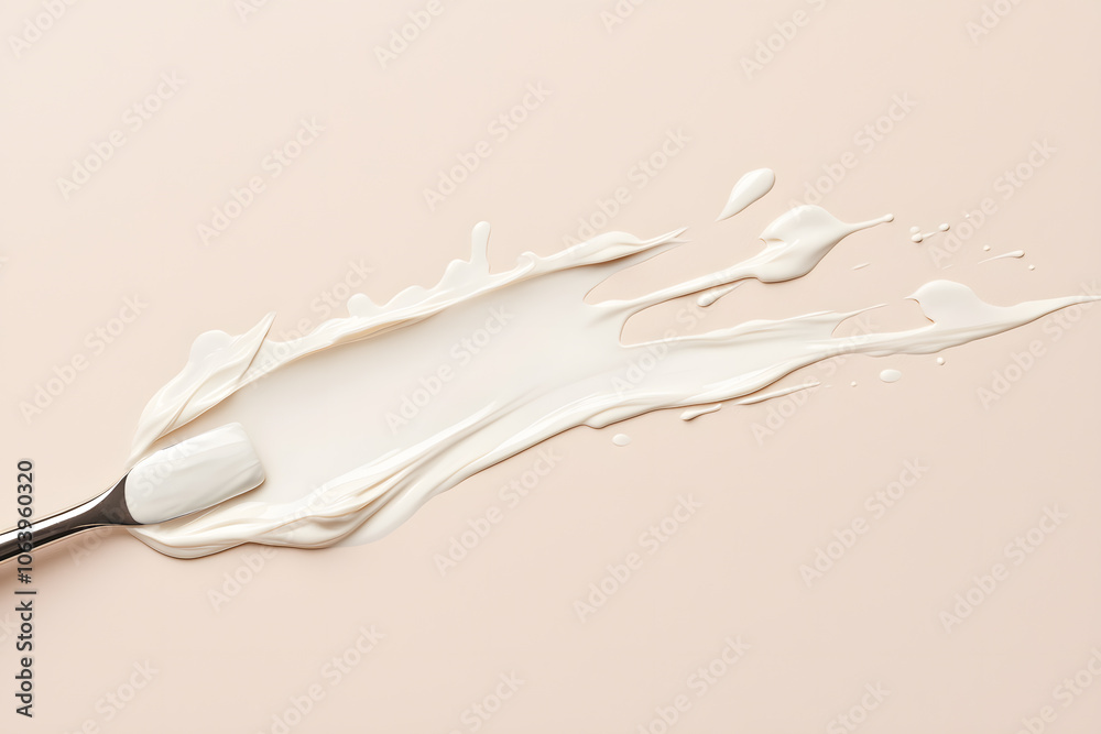 Milk splash on light background Milk splash on light background