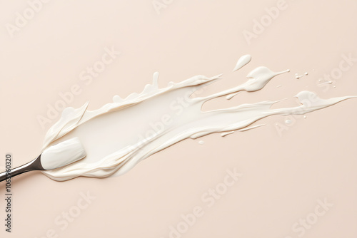 Milk splash on light background