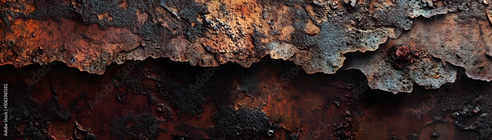Rusty Metal Surface with Flakes and Irregular Texture Rusty Metal Surface with Flakes and Irregular Texture