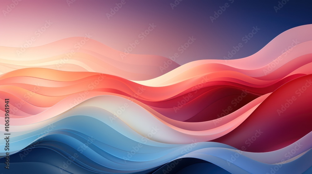 Abstract waves in soft colors create a serene and fluid visual experience. Abstract waves in soft colors create a serene and fluid visual experience.