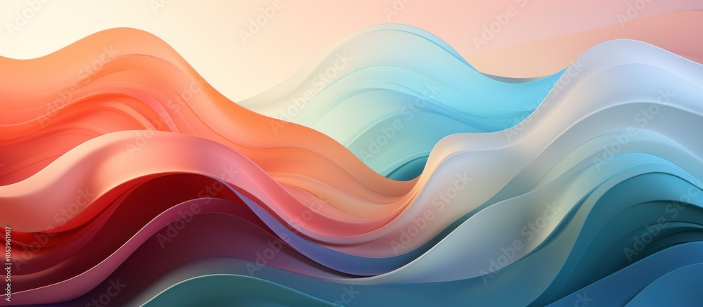 Abstract waves of color in soft gradients create a serene and modern visual experience. Abstract waves of color in soft gradients create a serene and modern visual experience.