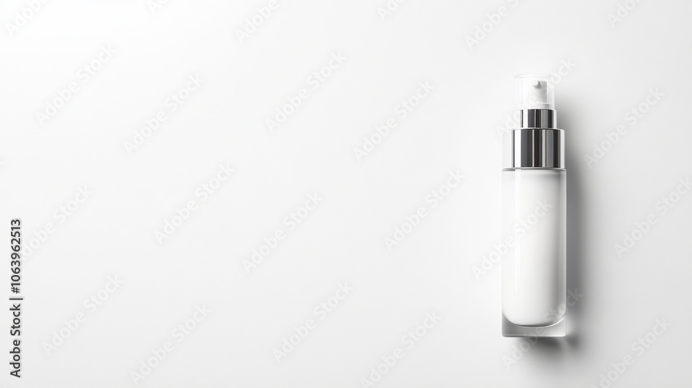 Minimal skincare bottle on clean surface, showcasing simplicity and elegance. Perfect for beauty and wellness themes Minimal skincare bottle on clean surface, showcasing simplicity and elegance. Perfect for beauty and wellness themes