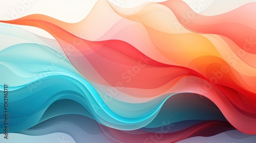 Abstract waves in vibrant colors create a fluid, dynamic visual effect.