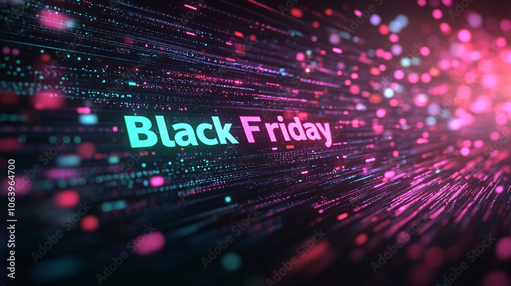 ''Black Friday'' text digital background 