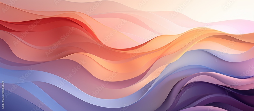 Abstract waves in soft colors create a calming, fluid visual experience. Abstract waves in soft colors create a calming, fluid visual experience.