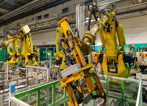Wallpaper Mural Production assembly line on which car body parts are produced in an automotive factory Torontodigital.ca