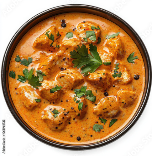 PNG Indian butter chicken curry gravy plate food. photo