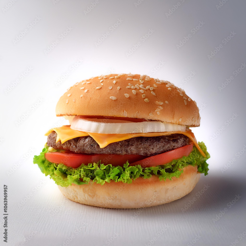 fresh tasty burger on light background fresh tasty burger on light background