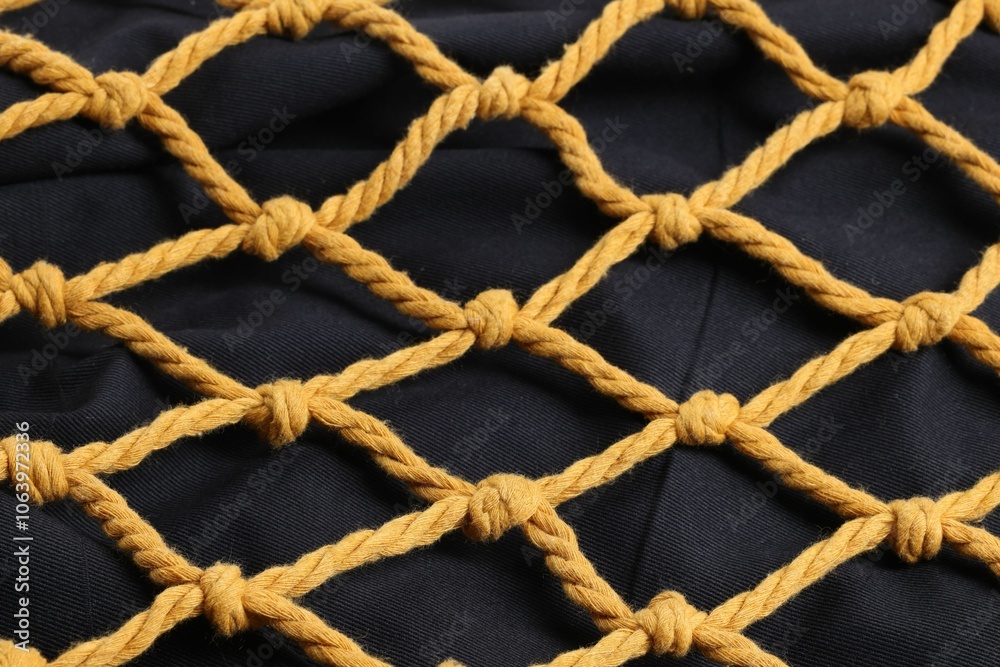 Handmade macrame shopping bag as background, closeup Handmade macrame shopping bag as background, closeup