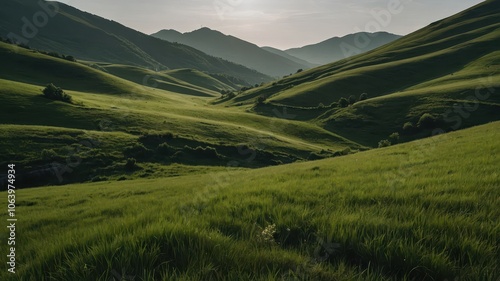 Green grassy hills