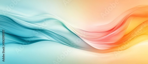  A blue-orange abstract backdrop featuring undulating waves