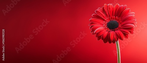  A solitary red flower against a solid red background ..Or, if you prefer a more concise version: Red flower on red (11