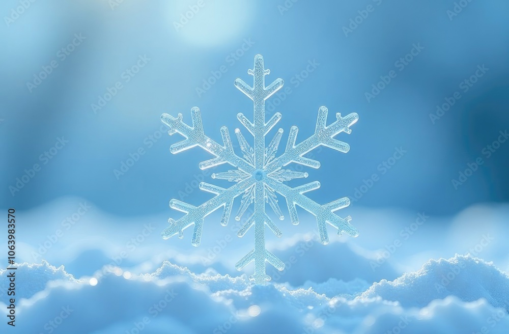 Snowflake background, blurred background, blue New Year background. Snowflake background, blurred background, blue New Year background.