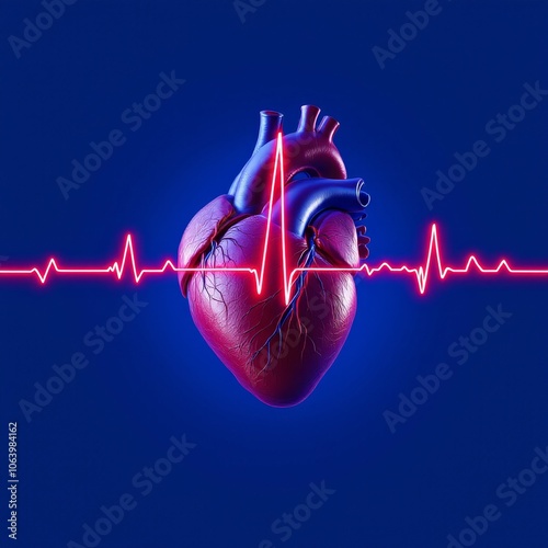 Heart attack and heart disease. 3d illustration