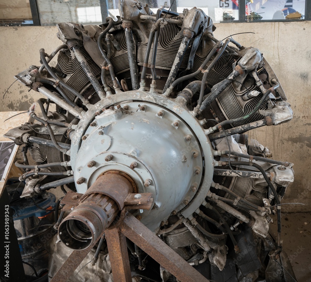 C-47 Skytrain engine Pratt & Whitney R-1830 Twin Wasp, 14 cylinders ...