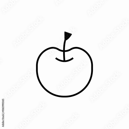 apple fruit icon sign vector