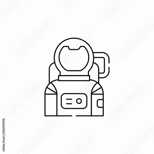 astronaut spaceman icon sign vector