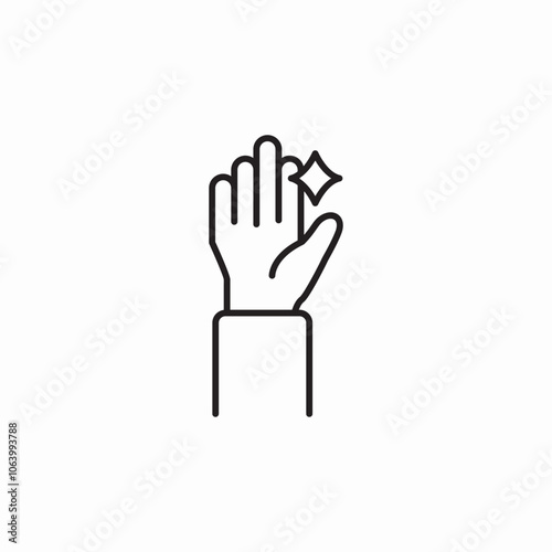 rise hand icon sign vector