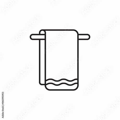 towel hanger icon sign vector