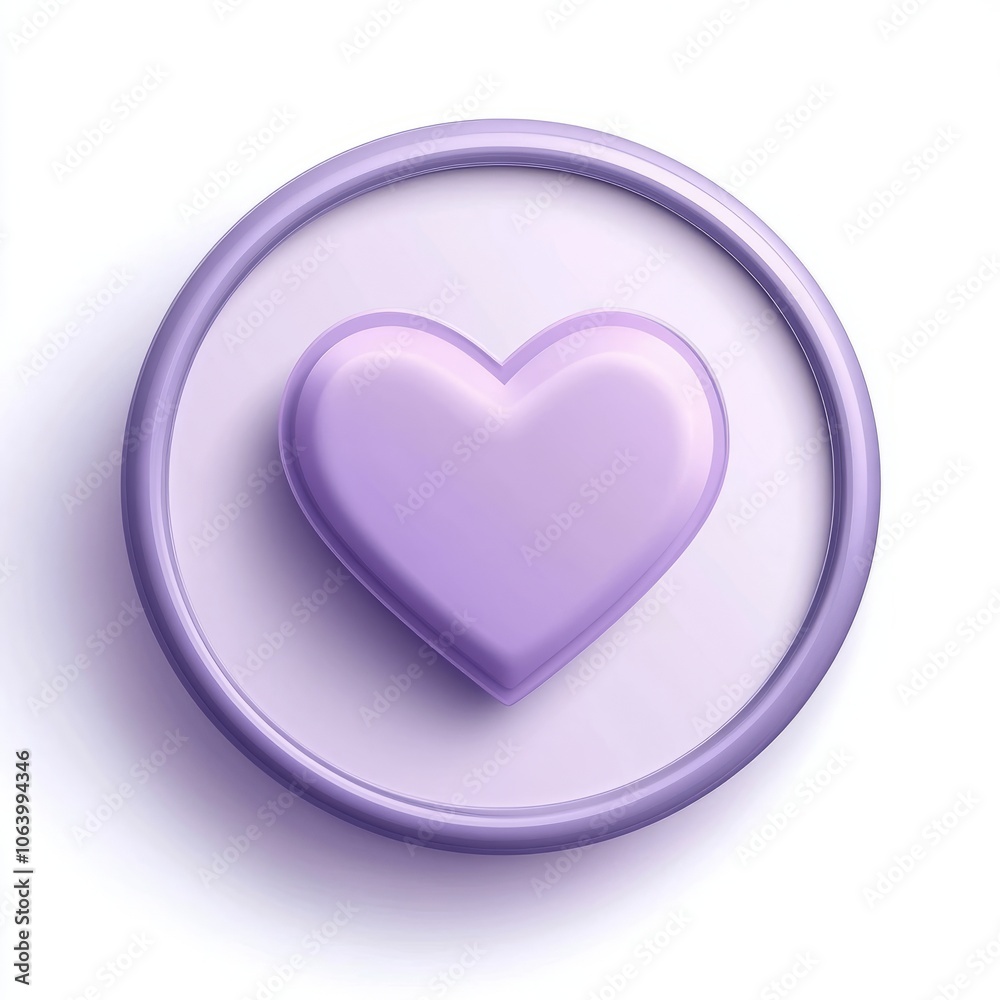 Purple heart icon in a circle. Purple heart icon in a circle.