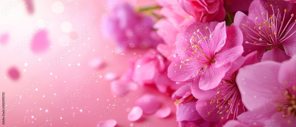 A bunch of pink flowers on a pink background A bunch of pink flowers on a pink background