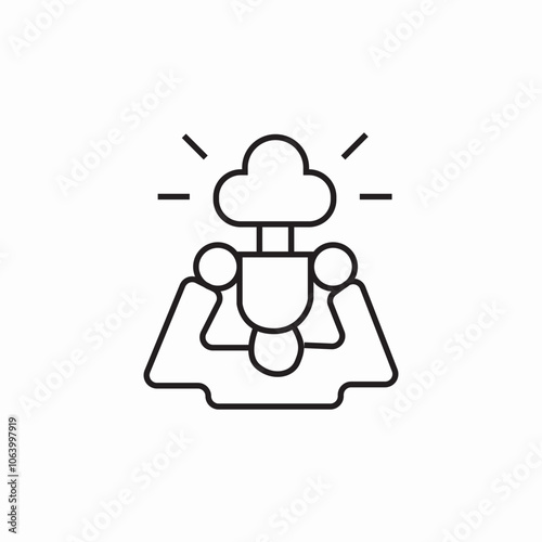 brain boom icon sign vector