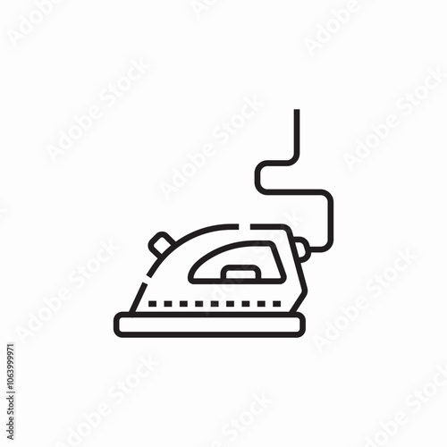 iron laundry icon sign vector