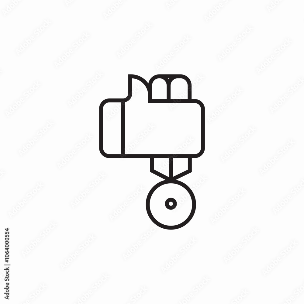 medal award icon sign vector