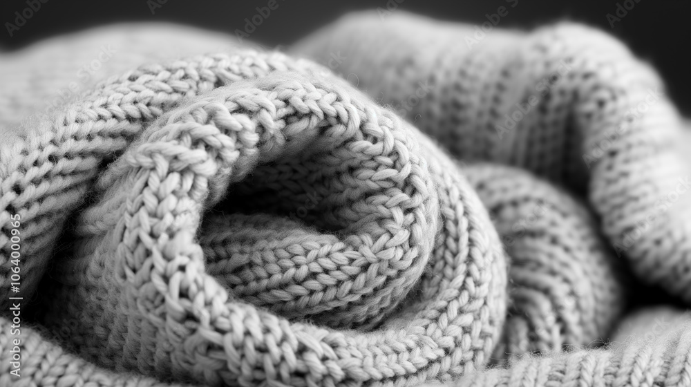 Gray knitted wool. Gray knitted wool.