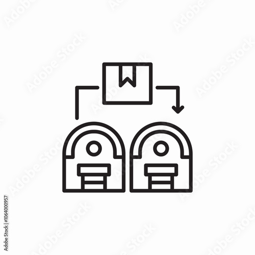 package move warehouse icon sign vector