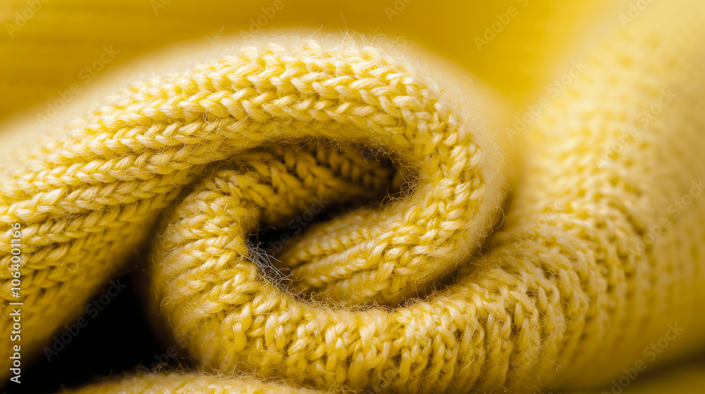 Fototapeta premium yellow knitted wool.