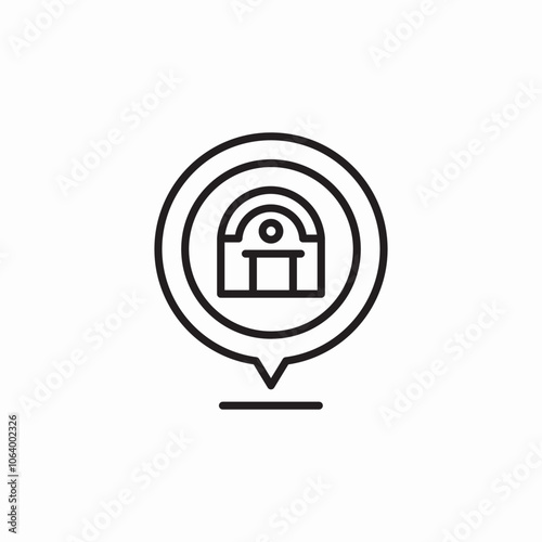 warehouse location icon sign vector