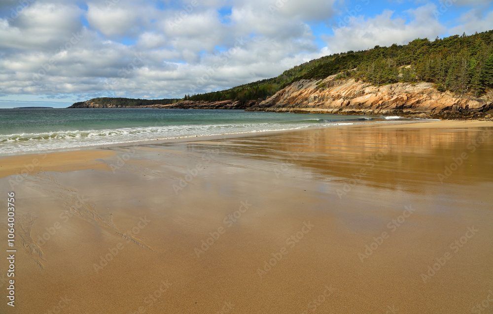 Low tide on Sand beach - Acadia National Park, Maine Low tide on Sand beach - Acadia National Park, Maine