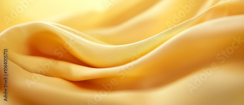 A close up shot of a yellow fabric