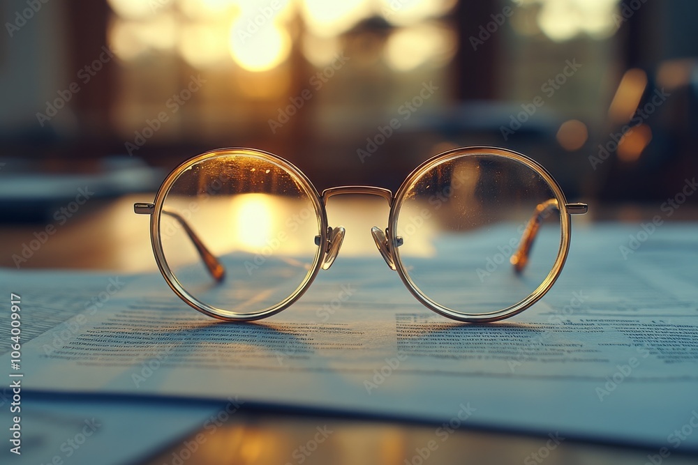 Close-up of glasses on a table in an office. Business, businessmen, work, reports, contracts Close-up of glasses on a table in an office. Business, businessmen, work, reports, contracts