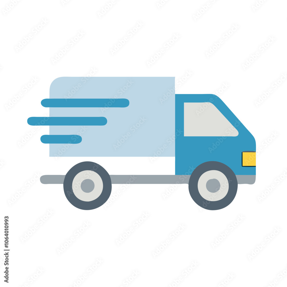 Fast delivery truck icon in modern style, Illustration of a delivery truck with motion lines, symbolizing fast shipping, logistics, and transportation in a simple, modern design.
Fast delivery truck icon in modern style, Illustration of a delivery truck with motion lines, symbolizing fast shipping, logistics, and transportation in a simple, modern design.