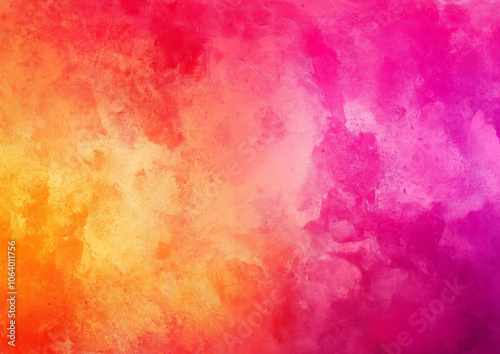 A watercolor background in orange and pink tones, creating an abstract and soft texture with subtle gradients for design projects or graphic art. The colors create a warm atmosphere that adds depths. 