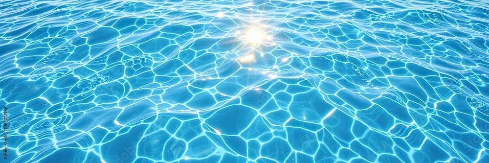 The sun's rays dance across the surface of crystal clear water, creating an ever-changing pattern of light and shadow, movement, sunlight The sun's rays dance across the surface of crystal clear water, creating an ever-changing pattern of light and shadow, movement, sunlight