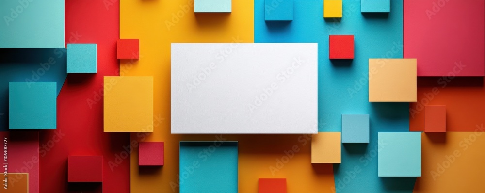 Colorful abstract background with overlapping square shapes Colorful abstract background with overlapping square shapes