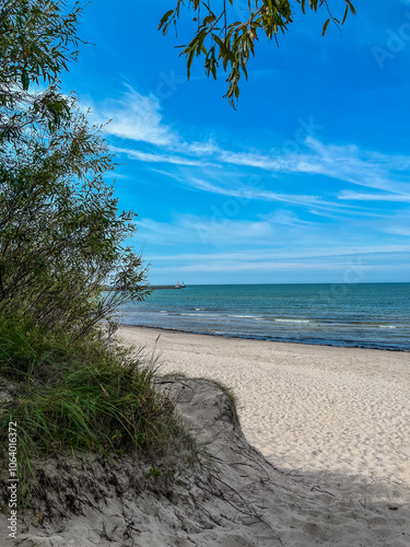 sandy beach and sea