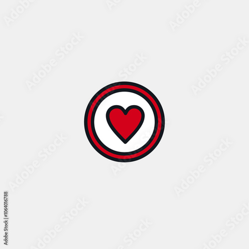 Heart icon flat vector design