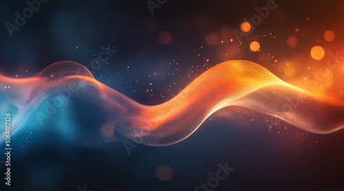 Abstract colorful light and color background with energy waves, fractal design, dark blue background, red, orange, purple, and pink colors, detailed, hyper-realistic.