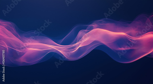 Abstract colorful light and color background with energy waves, fractal design, dark blue background, red, orange, purple, and pink colors, detailed, hyper-realistic.