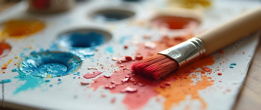 Fototapeta premium Brush and palette