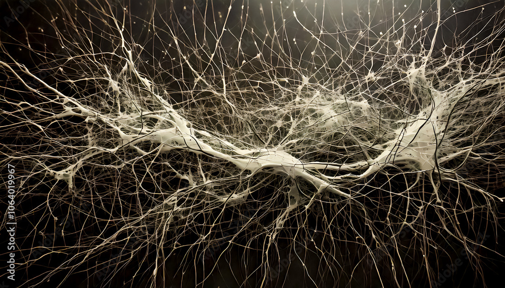 Abstract texture on the theme of neurons connection, data exchange and flow Abstract texture on the theme of neurons connection, data exchange and flow