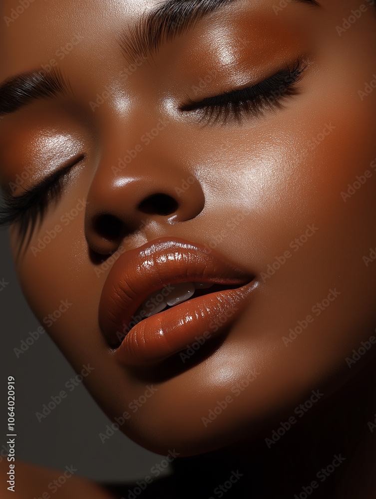 closeup of woman with professional makeup closeup of woman with professional makeup