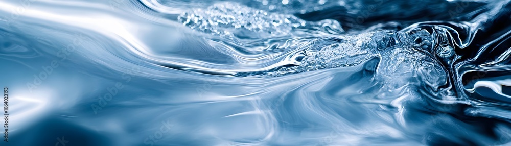 Abstract Swirling Blue Liquid with Bubbling Texture Abstract Swirling Blue Liquid with Bubbling Texture