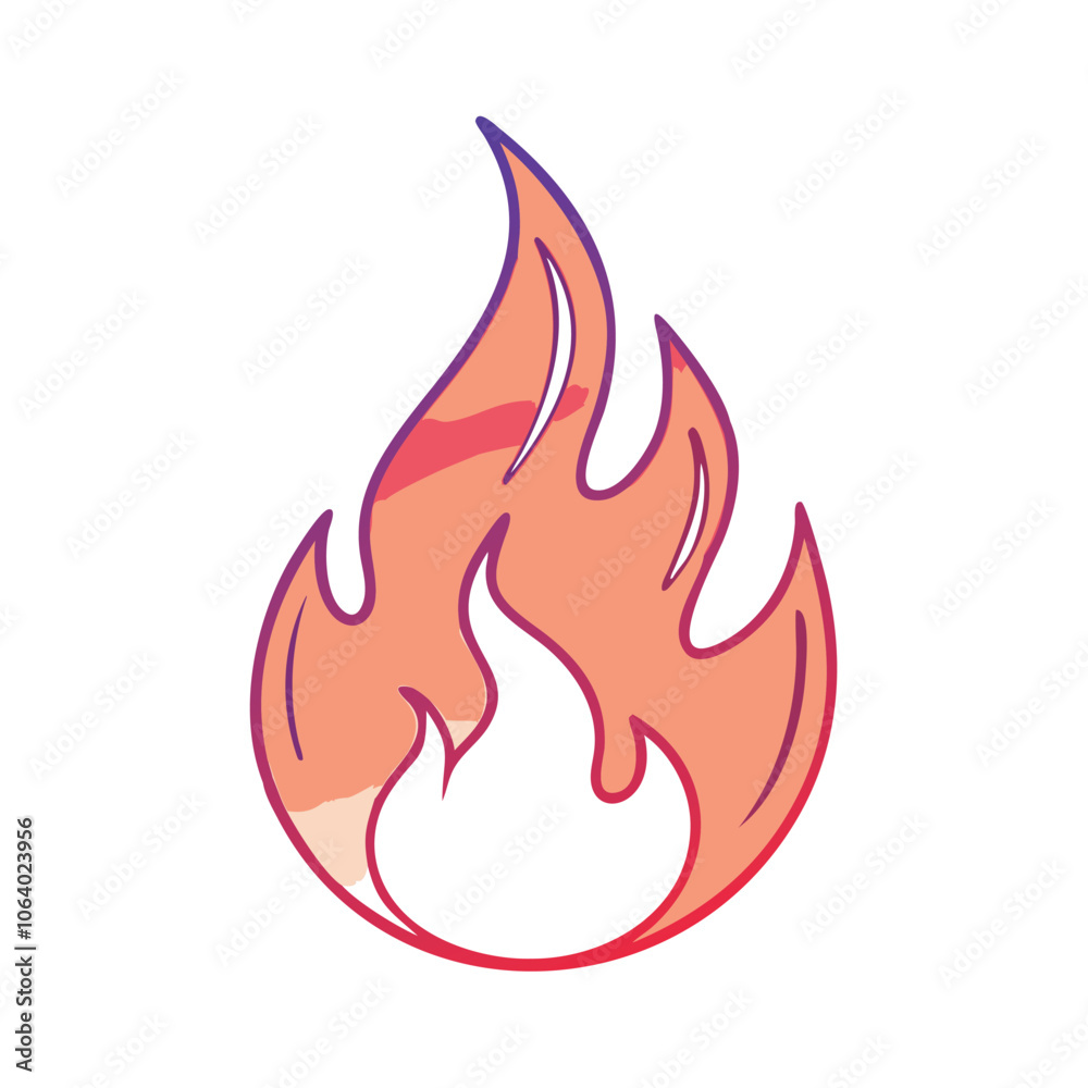 Flame icon with detailed orange and yellow fire, Illustration of a vibrant flame in shades of orange and yellow, symbolizing fire, heat, energy, or intensity in a bold, dynamic design. Flame icon with detailed orange and yellow fire, Illustration of a vibrant flame in shades of orange and yellow, symbolizing fire, heat, energy, or intensity in a bold, dynamic design.