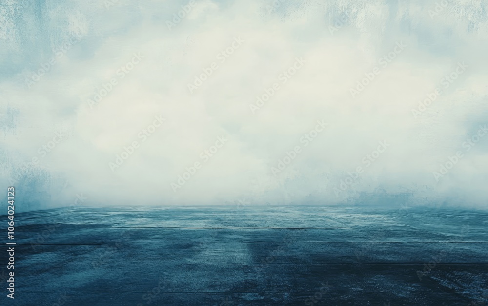 A serene, misty landscape with a smooth surface, evoking calmness and tranquility. A serene, misty landscape with a smooth surface, evoking calmness and tranquility.
