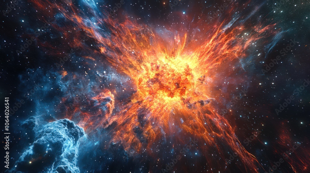 custom made wallpaper toronto digitalSimulation a supernova explosion creating heavy elements and spreading them through space